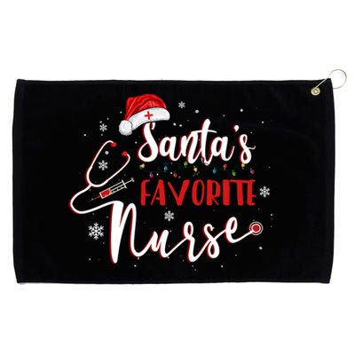 SantaS Favorite Nurse Christmas Nursing Medical Staff Xmas Gift Grommeted Golf Towel