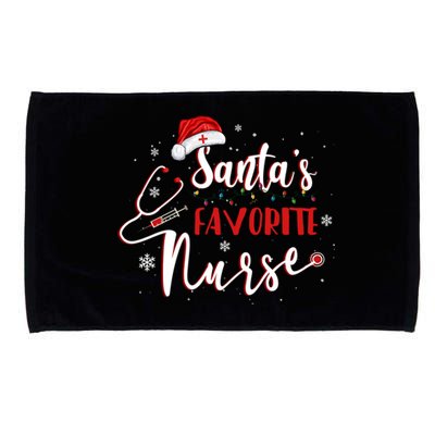 SantaS Favorite Nurse Christmas Nursing Medical Staff Xmas Gift Microfiber Hand Towel