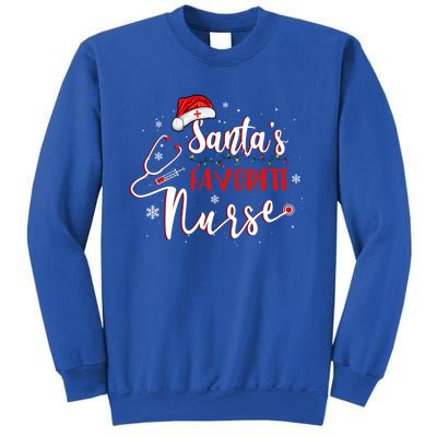 SantaS Favorite Nurse Christmas Nursing Medical Staff Xmas Gift Sweatshirt