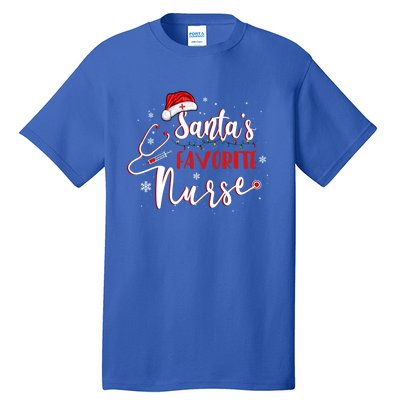 SantaS Favorite Nurse Christmas Nursing Medical Staff Xmas Gift Tall T-Shirt