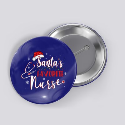 SantaS Favorite Nurse Christmas Nursing Medical Staff Xmas Gift Button