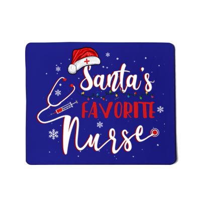 SantaS Favorite Nurse Christmas Nursing Medical Staff Xmas Gift Mousepad