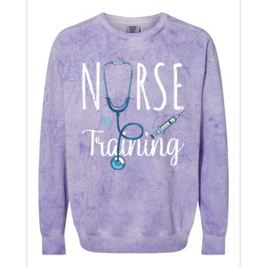 Stethoscope Future Nurse Nursing School Nursery Nurse Gift Colorblast Crewneck Sweatshirt