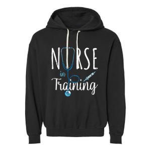 Stethoscope Future Nurse Nursing School Nursery Nurse Gift Garment-Dyed Fleece Hoodie