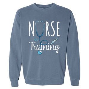 Stethoscope Future Nurse Nursing School Nursery Nurse Gift Garment-Dyed Sweatshirt