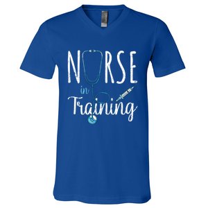 Stethoscope Future Nurse Nursing School Nursery Nurse Gift V-Neck T-Shirt