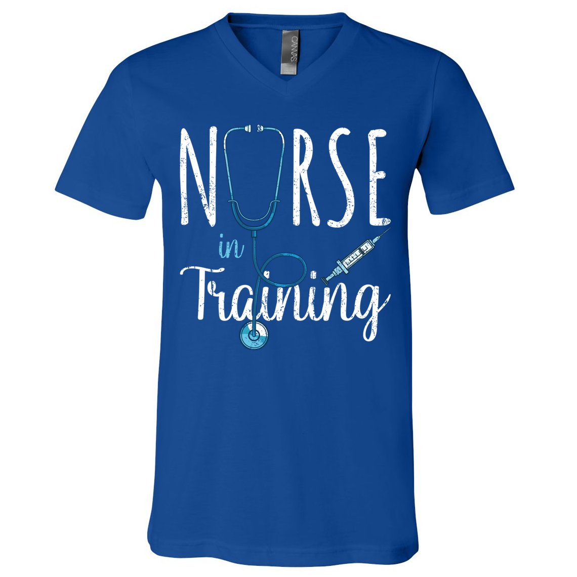 Stethoscope Future Nurse Nursing School Nursery Nurse Gift V-Neck T-Shirt