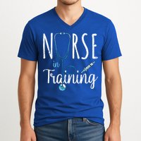 Stethoscope Future Nurse Nursing School Nursery Nurse Gift V-Neck T-Shirt