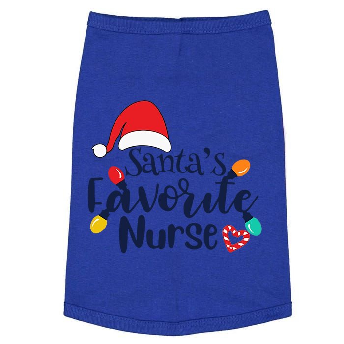 SantaS Favorite Nurse Medical Christmas Nursing Ugly Xmas Gift Doggie Tank