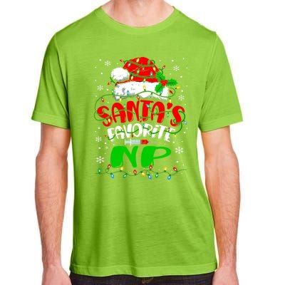 Santa Favorite Nurse Practitioner Christmas Np Nurse Gift Adult ChromaSoft Performance T-Shirt