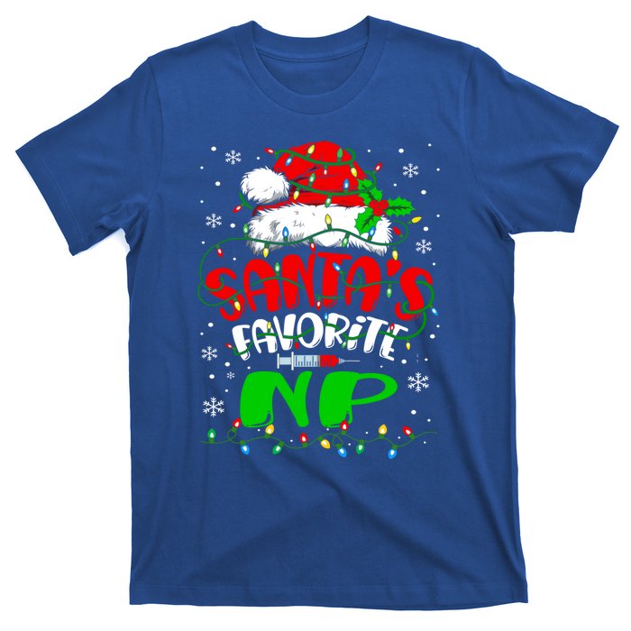 Santa Favorite Nurse Practitioner Christmas Np Nurse Gift T-Shirt