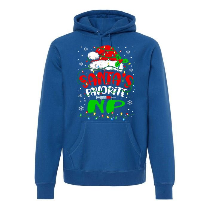 Santa Favorite Nurse Practitioner Christmas Np Nurse Gift Premium Hoodie