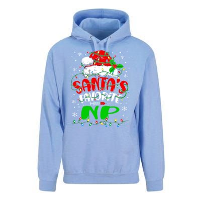 Santa Favorite Nurse Practitioner Christmas Np Nurse Gift Unisex Surf Hoodie