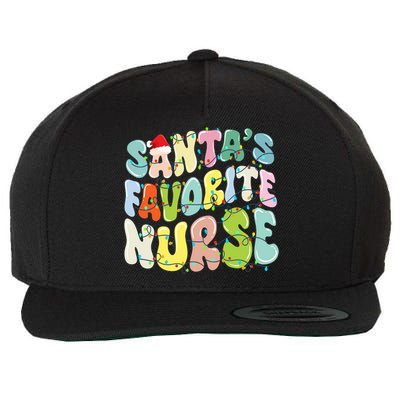 SantaS Favorite Nurse Christmas Holiday Xmas Light Nursing Gift Wool Snapback Cap