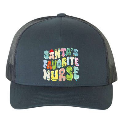 SantaS Favorite Nurse Christmas Holiday Xmas Light Nursing Gift Yupoong Adult 5-Panel Trucker Hat