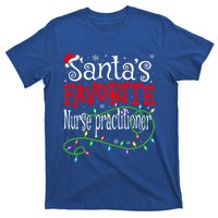 Santa Favorite Nurse Practitioner Funny Christmas Nursing Gift T-Shirt