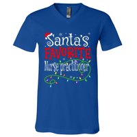 Santa Favorite Nurse Practitioner Funny Christmas Nursing Gift V-Neck T-Shirt