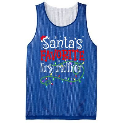 Santa Favorite Nurse Practitioner Funny Christmas Nursing Gift Mesh Reversible Basketball Jersey Tank