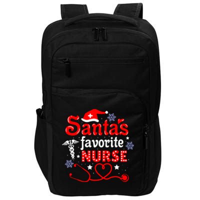 SantaS Favorite Nurse Christmas Impact Tech Backpack