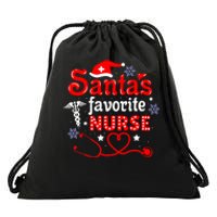 SantaS Favorite Nurse Christmas Drawstring Bag