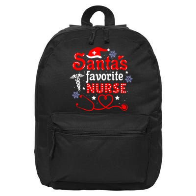 SantaS Favorite Nurse Christmas 16 in Basic Backpack