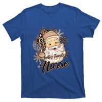 SantaS Favorite Nurse Leopard Hat Funny Santa Christmas Cool Gift T-Shirt