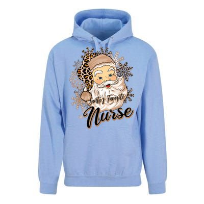 SantaS Favorite Nurse Leopard Hat Funny Santa Christmas Cool Gift Unisex Surf Hoodie