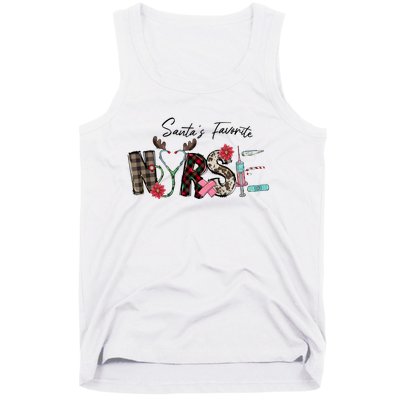 Santa's Favorite Nurse Funny Christmas Tank Top