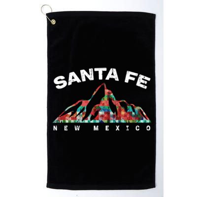 Santa Fe New Mexico Family Travel Hiking Camping Skiing Trip Funny Gift Platinum Collection Golf Towel