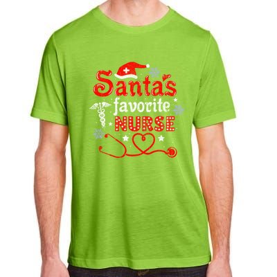 SantaS Favorite Nurse Vintage Meaningful Gift Adult ChromaSoft Performance T-Shirt