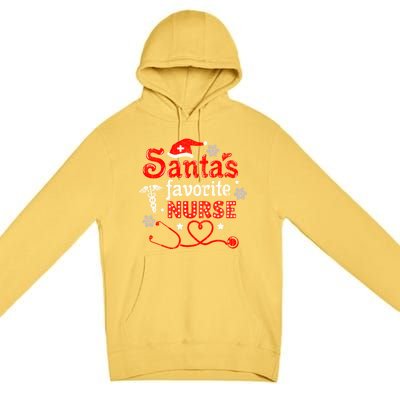 SantaS Favorite Nurse Vintage Meaningful Gift Premium Pullover Hoodie