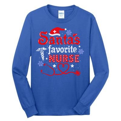 SantaS Favorite Nurse Vintage Meaningful Gift Tall Long Sleeve T-Shirt