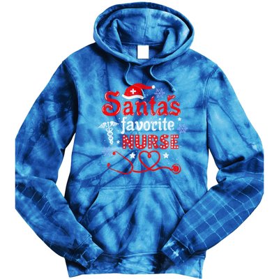 SantaS Favorite Nurse Vintage Meaningful Gift Tie Dye Hoodie