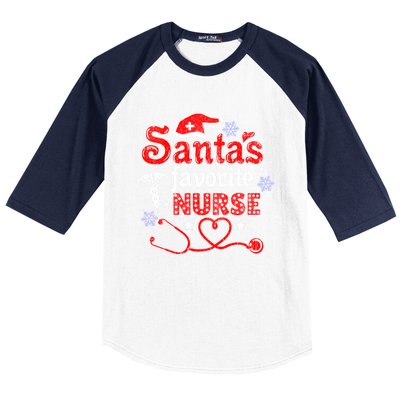 SantaS Favorite Nurse Vintage Meaningful Gift Baseball Sleeve Shirt