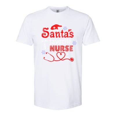 SantaS Favorite Nurse Vintage Meaningful Gift Softstyle CVC T-Shirt