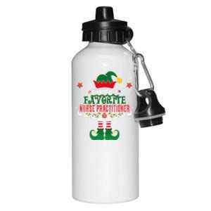 Santas Favorite Nurse Anesthetist Elf Christmas Tree Xmas Gift Aluminum Water Bottle