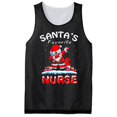 SantaS Favorite Nurse Christmas Funny Dabbing Santa Mesh Reversible Basketball Jersey Tank