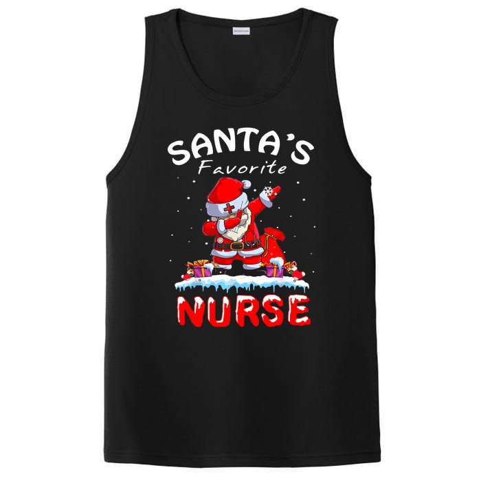 SantaS Favorite Nurse Christmas Funny Dabbing Santa PosiCharge Competitor Tank