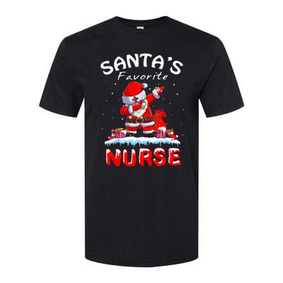 SantaS Favorite Nurse Christmas Funny Dabbing Santa Softstyle CVC T-Shirt