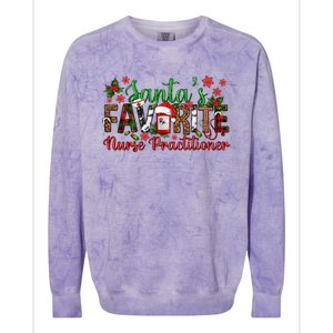 SantaS Favorite Np Nurse Practitioner Christmas Gifts Swea Colorblast Crewneck Sweatshirt