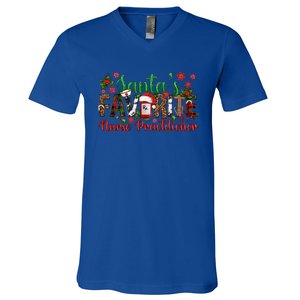 SantaS Favorite Np Nurse Practitioner Christmas Gifts Swea V-Neck T-Shirt