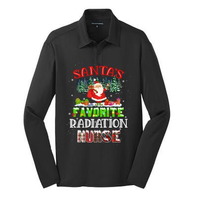 Santas Favorite Nurse Family Matching Group Christmas Gift Silk Touch Performance Long Sleeve Polo