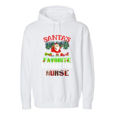 Santas Favorite Nurse Family Matching Group Christmas Gift Garment-Dyed Fleece Hoodie