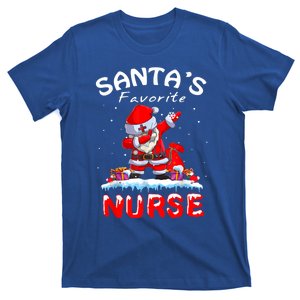 SantaS Favorite Nurse Christmas Funny Dabbing Santa Swea T-Shirt