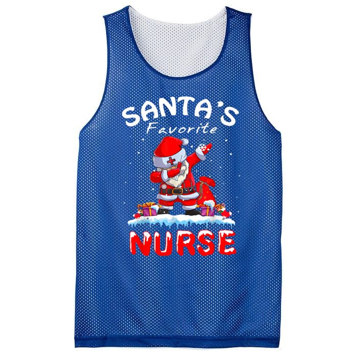 SantaS Favorite Nurse Christmas Funny Dabbing Santa Swea Mesh Reversible Basketball Jersey Tank