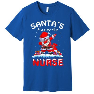 SantaS Favorite Nurse Christmas Funny Dabbing Santa Swea Premium T-Shirt