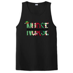 Santas Favorite Nurse Elf Christmas Nursing Funny Gift Holiday Gift PosiCharge Competitor Tank