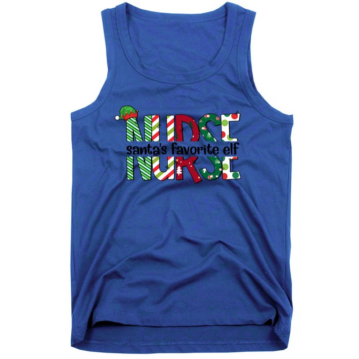 Santas Favorite Nurse Elf Christmas Nursing Funny Gift Holiday Gift Tank Top