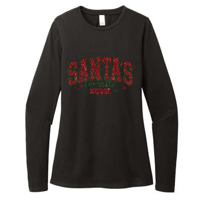 Santa’S Favorite Nurse Christmas Nurse Crew Nursing Costume Gift Womens CVC Long Sleeve Shirt