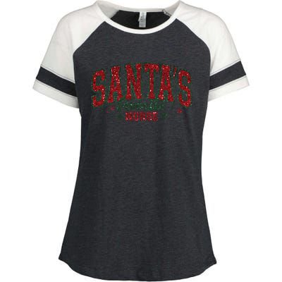 Santa’S Favorite Nurse Christmas Nurse Crew Nursing Costume Gift Enza Ladies Jersey Colorblock Tee